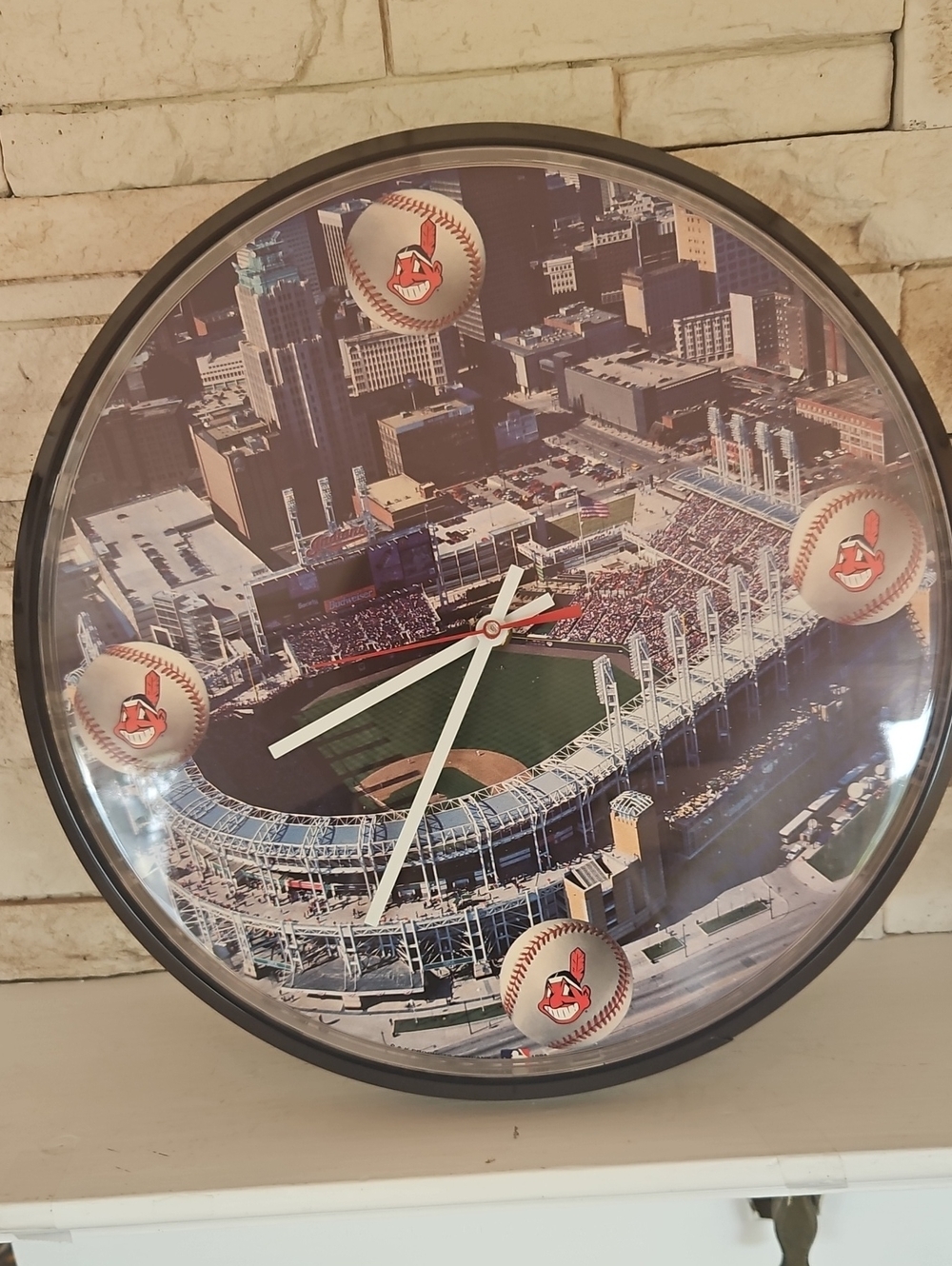 Cleveland Baseball Stadium Plastic Wall Clock, Jacob's Field, 13"